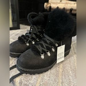 J. Crew Nordic Genuine Shearling Cuff Winter Boot Size 8M